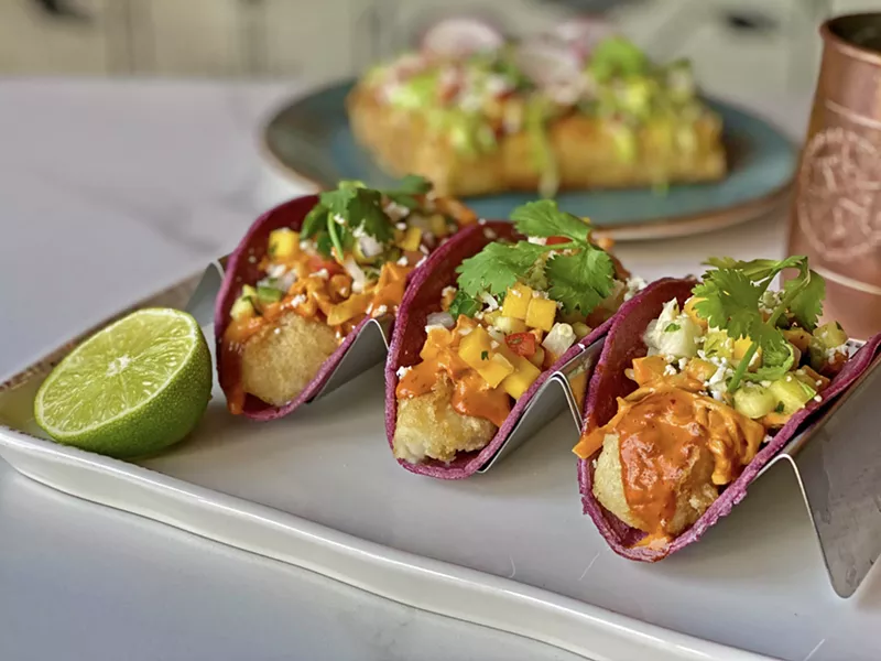 Image: My Neighbor Felix specializes in dishes from all over Mexico, including these Baja fish tacos.
