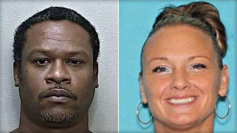 Image: A booking photo of Vincent Terry, who's been arrested in the murder of his wife, Chrystal Terry, right.