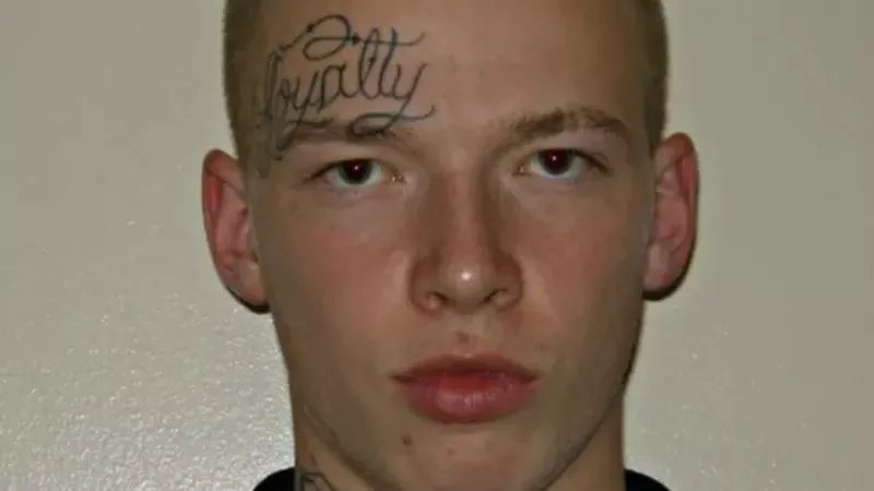 Image: A booking photo of Quinn Scaggs.