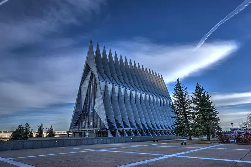 Image: Cadet chapel at Air Force Academy