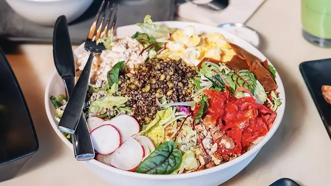 a cobb salad in a bowl