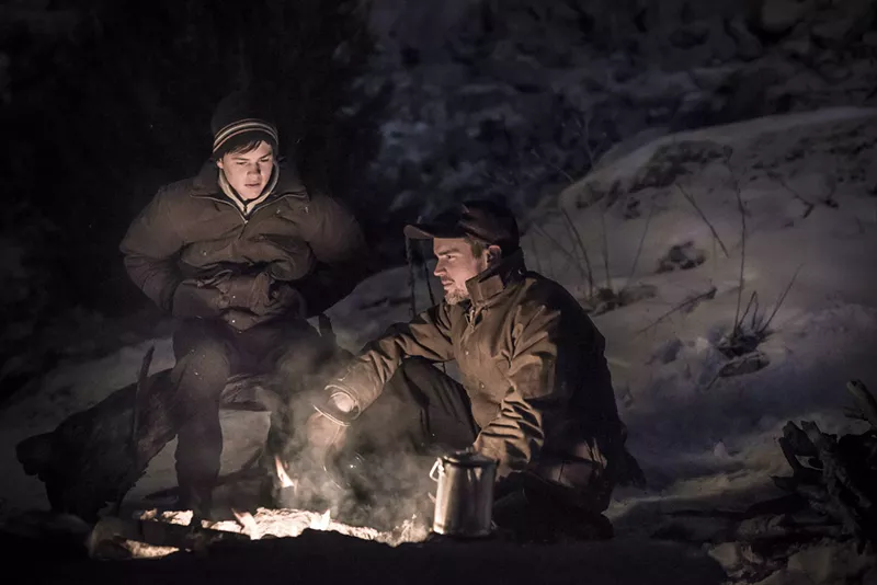 Image: In Walking Out, Matt Bomer (right) and Josh Wiggins play father and son trying to share a bonding experience during a hunting trip in the beautiful, forbidding Crazy Mountains.