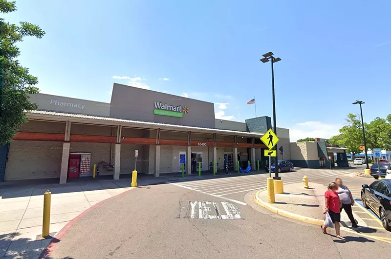 Image: Walmart at 10400 East Colfax Avenue in Aurora, Colorado.