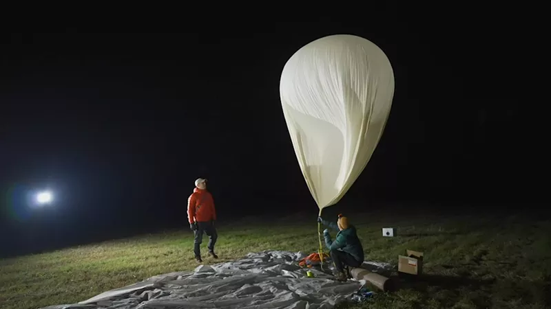 Image: Light Side Up tells the story of three filmmakers trying to capture the Aurora Borealis from 120,000 feet above the Earth.