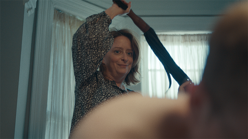 Image: A widow goes to a dominatrix class. (And, yes, that is Rachel Dratch from SNL).