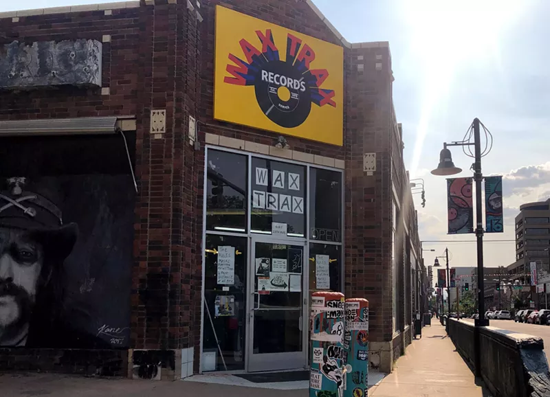 Image: A new sign with the original Wax Trax logo was recently hung above the store's door.