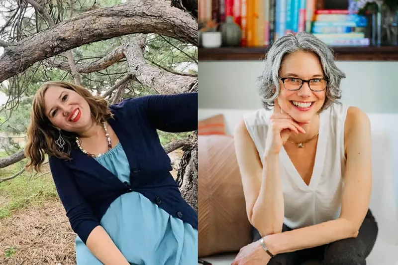 Image: Andrea Rexilius (L) and Heather Garbo (R) were pleased to team-up on the creation of the Mile High MFA anthology