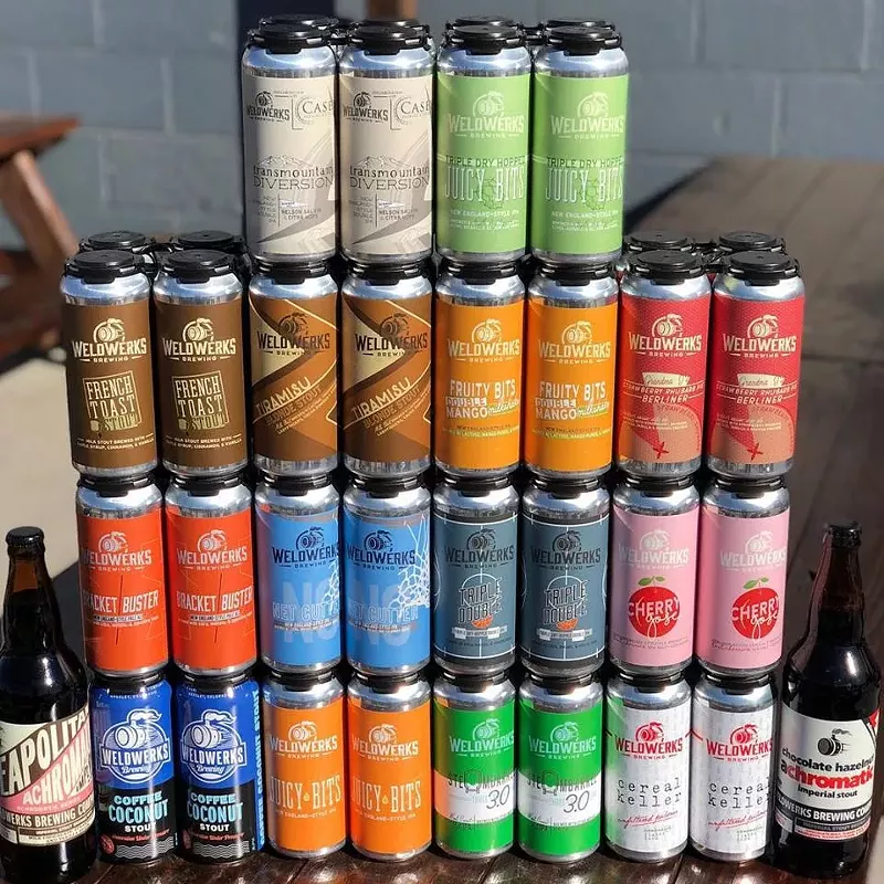 Image: A selection of the 100 beers Weldwerks will brew before next week.