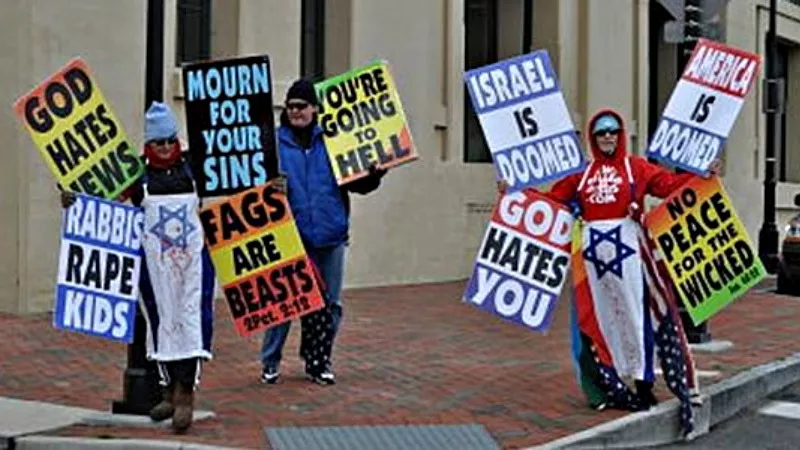 Image: A photo from a 2010 post about the WBC adding the American flag to its list of things God hates.