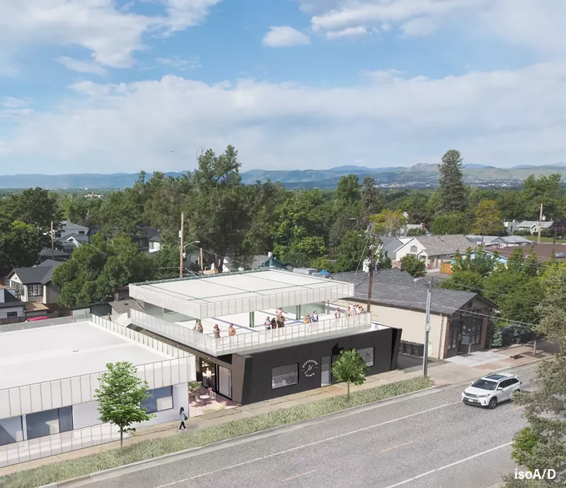 Image: rendering of an aerial shot of a building