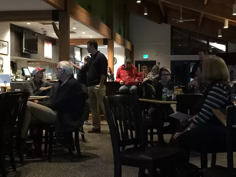 Image: David Ehrlich proposes a music festival, hosted by AEG and Superfly, on the Overland Park Golf Course, to a group of neighbors and golfers on Monday, January 30.