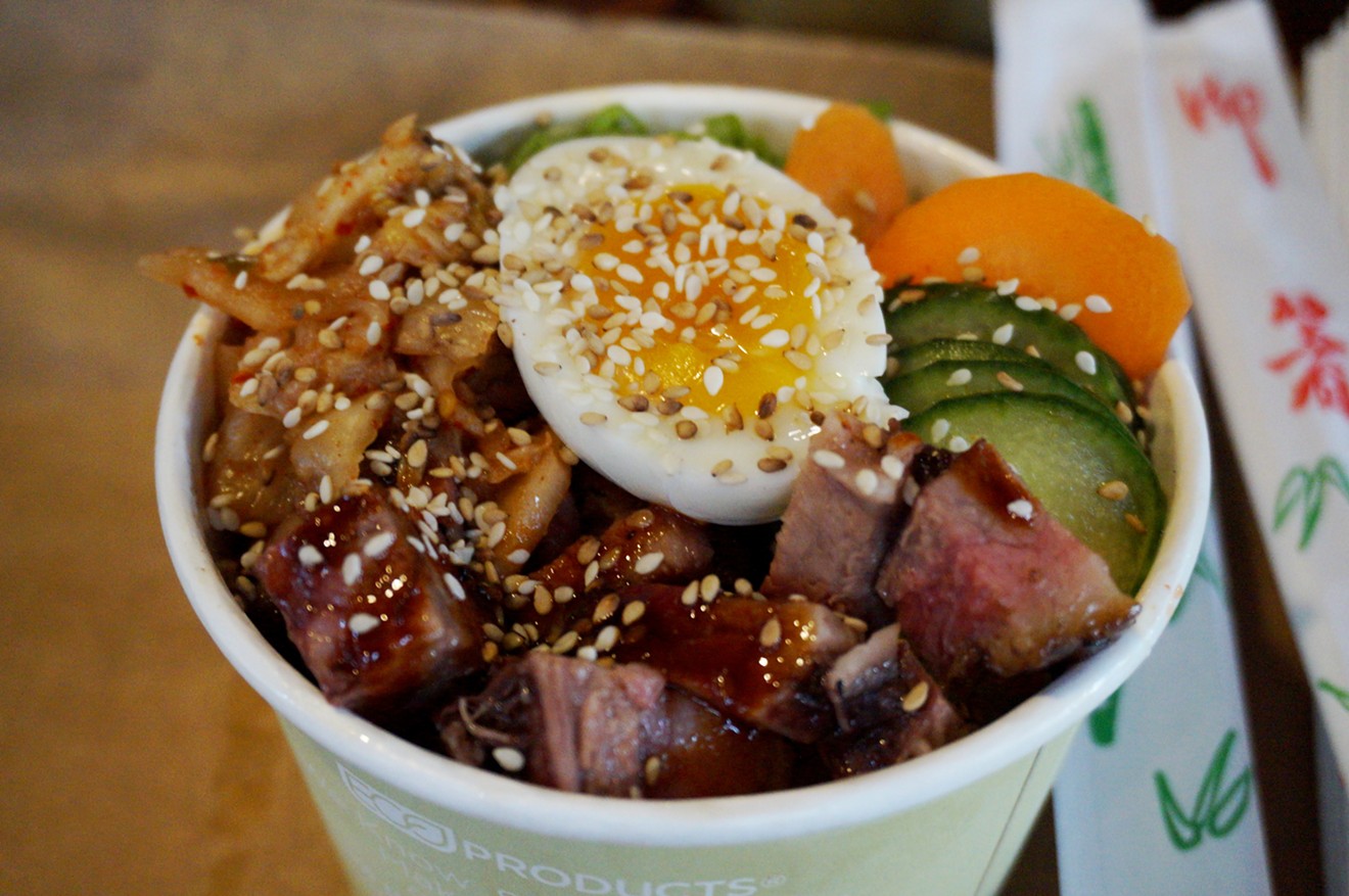 Southern barbecue meets Korean cuisine in this bowl of smoked-brisket bibimbap.