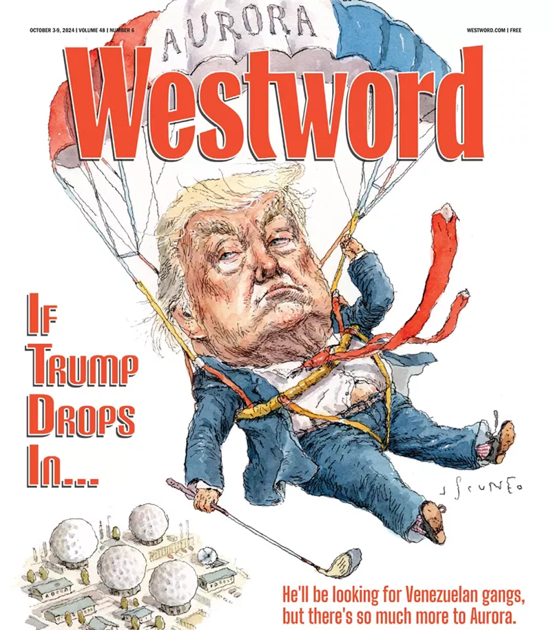 Image: cover of issue with trump