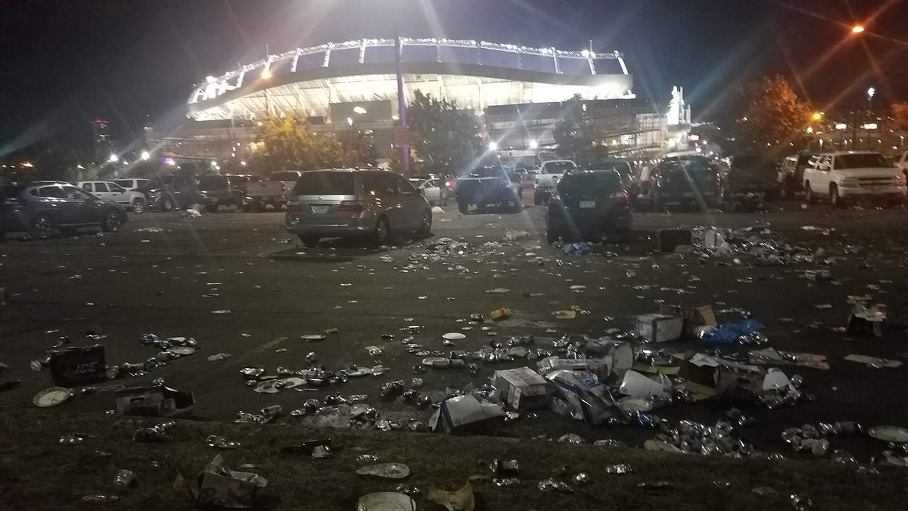 Aftermath in the parking lot outside of Rocky Mountain Showdown.