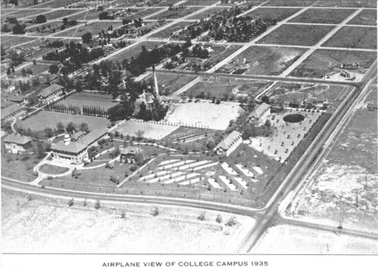 The historic Clayton College campus in 1935.