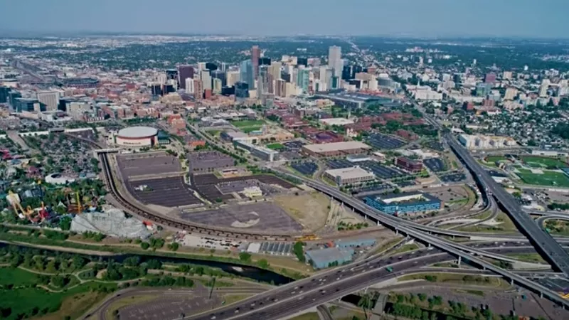 Image: A bird's-eye-view of Denver.