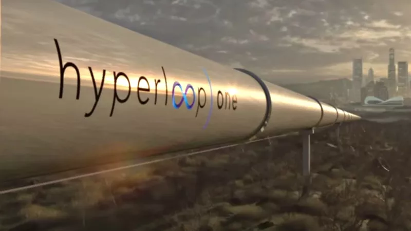 Image: A graphic depiction of a Hyperloop One system.