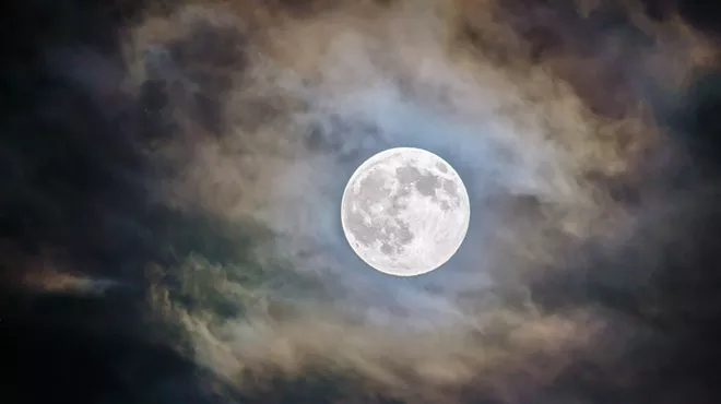 A full moon in the sky