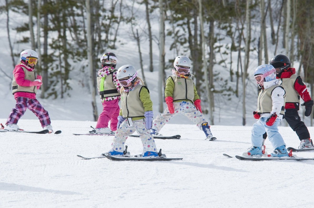 Kids learning to ski at Vail.
