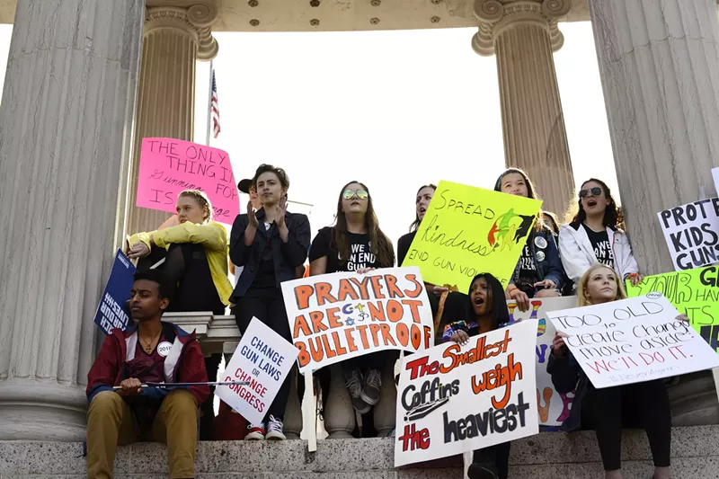 Image: The March for Our Lives protest at Civic Center Park on March 24.
