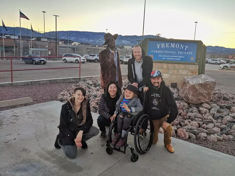 Image: Wheelchair Sports Camp and friends outside Fremont Correctional Facility.