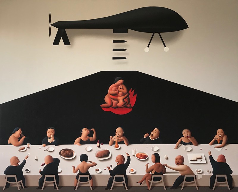 Sebastian Picker, “La Eterna Cena (The Eternal Supper),"  oil on canvas.