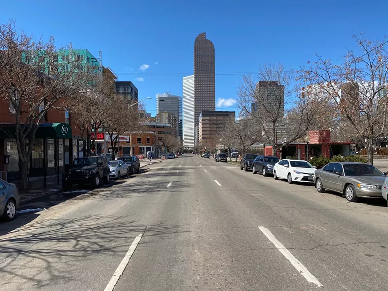 Image: Car traffic on Colorado roads is down 60 percent from a month ago.