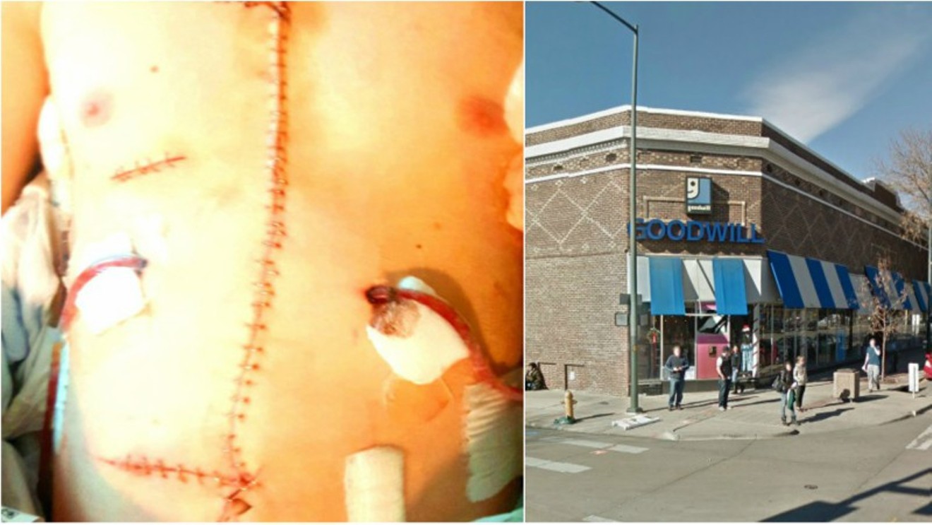 The injuries sustained by C and a look at the Goodwill branch where the stabbing took place.
