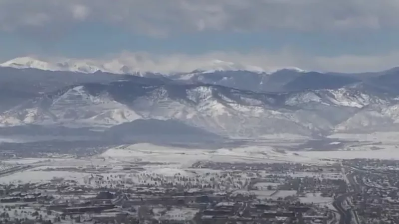 Image: This snowy February shot of the Front Range serves as a preview for what's predicted to be a massive storm set to hit the area.