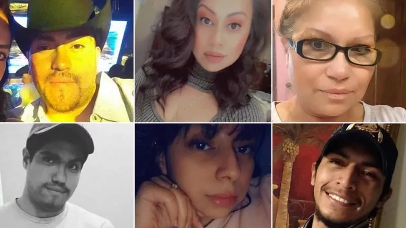 Image: Melvin Perez (clockwise from upper left), Mayra Ibarra de Perez, Joana Cruz, Jose Ibarra, Sandra Ibarra-Perez and Jose Gutierrez were killed during a May 10 mass shooting in Colorado Springs.
