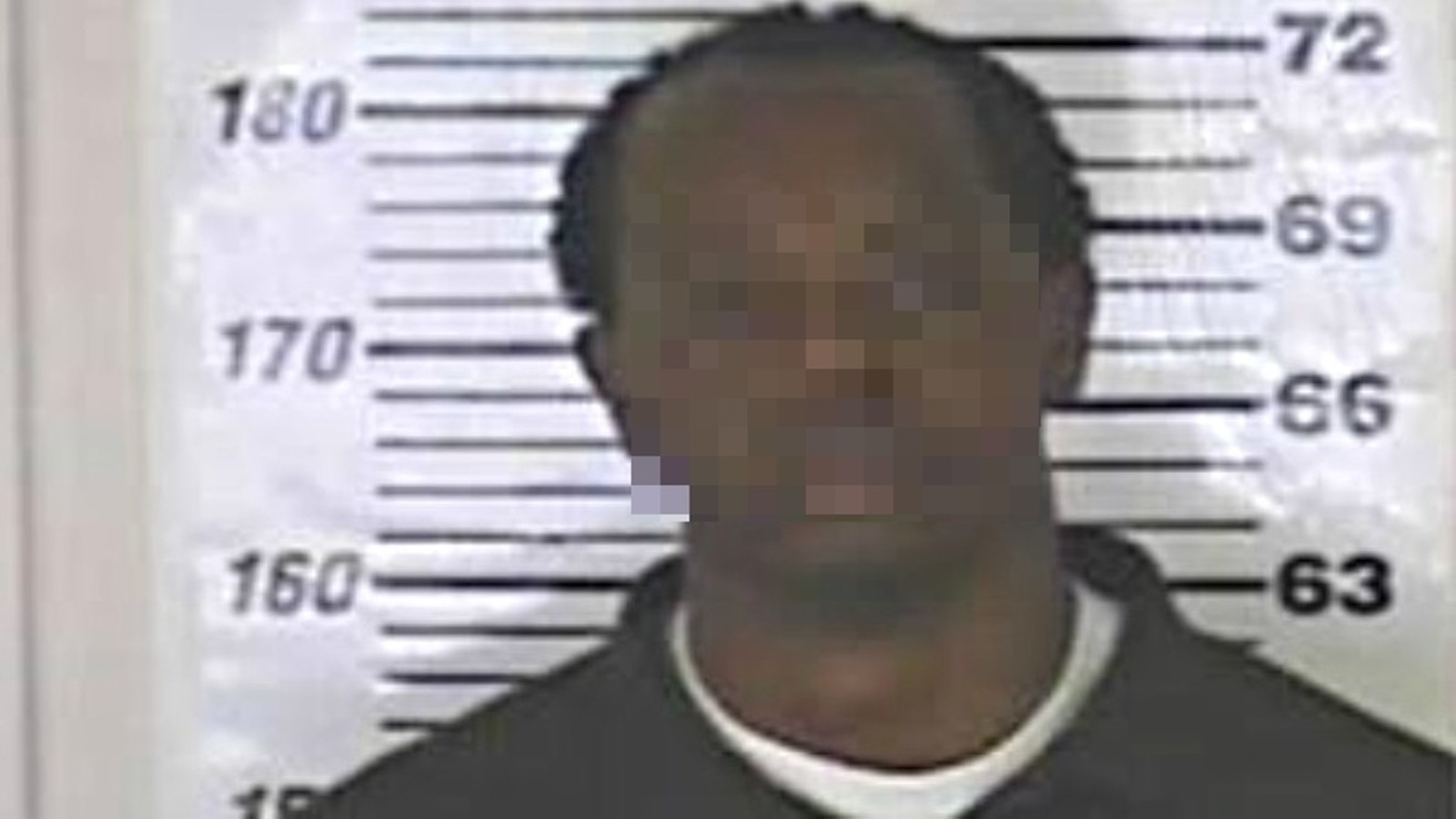 A pixelated version of Dreion Martise Dearing's Colorado Department of Corrections mug shot.