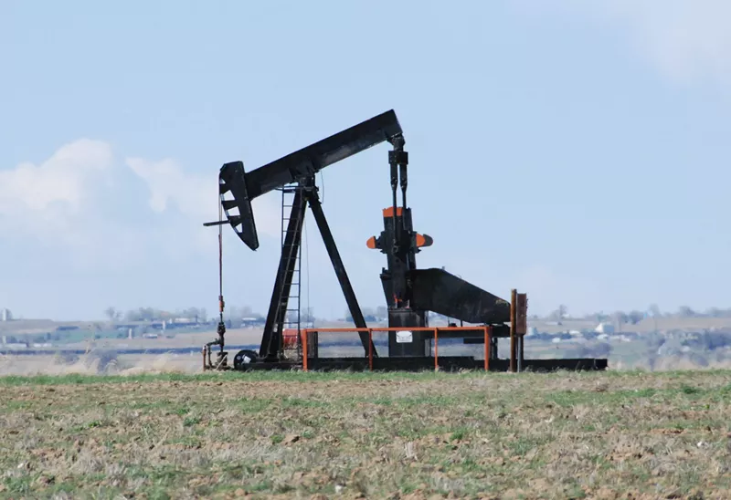 Image: An oil well near Johnstown, Colorado.