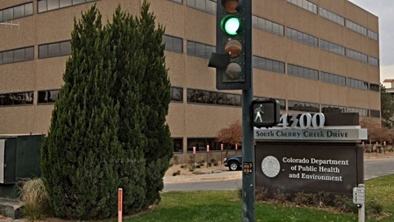The main Colorado Department of Public Health and Environment offices are located at 4300 South Cherry Creek Drive.