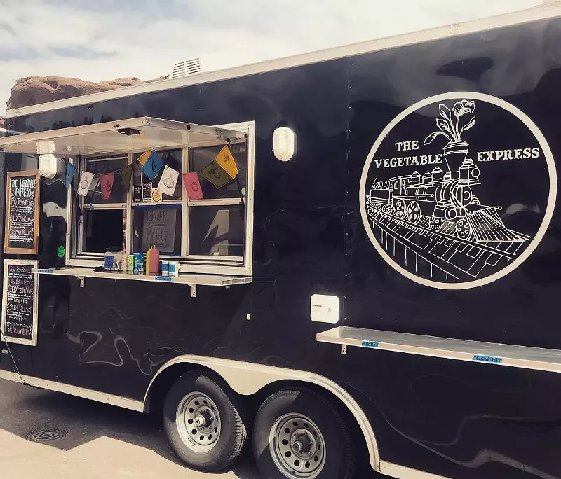 Image: The Vegetable Express is one of several vegan food trucks that hits Wibby's rally.