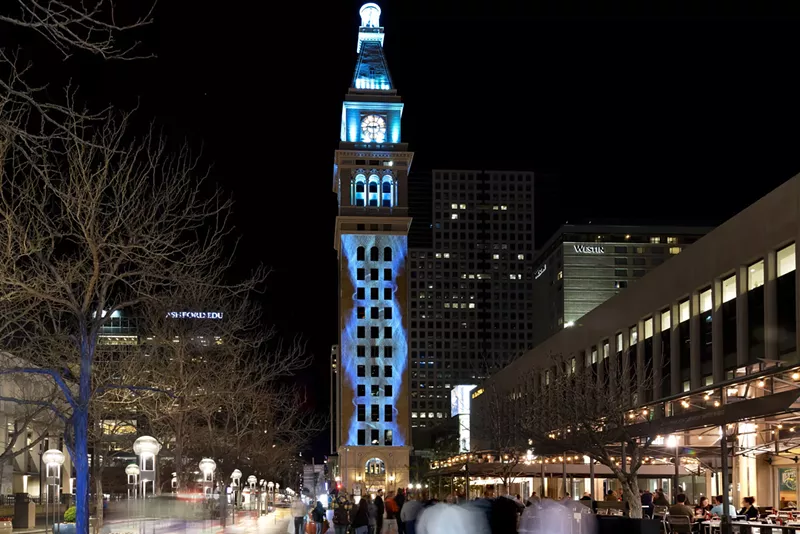 Image: Night Lights Denver will light up downtown starting November 7; test image by artist Timmy Edens.