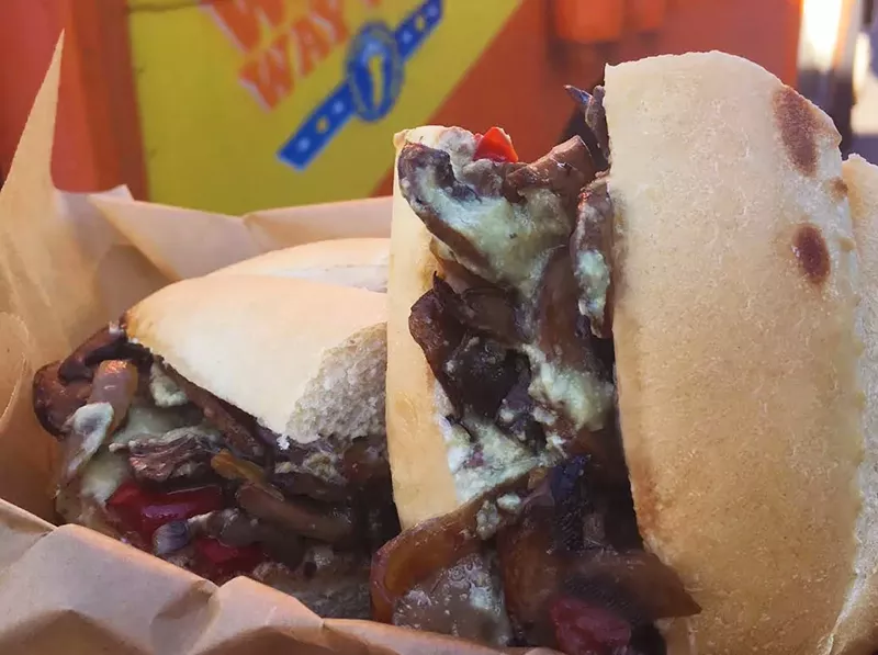 Image: A vegan Philly sandwich from the WongWay Veg food truck.
