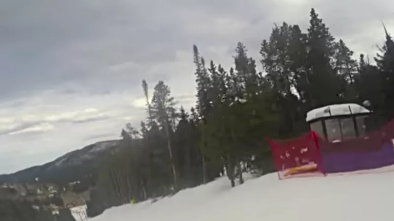 Image: A screen capture from a video highlighting Eldora's Hot Dog Alley run, where the most recent skiing death took place.