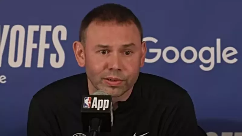 Image: Interim Denver Nuggets coach David Adelman as seen in a post-game interview following the L.A. Clippers' game six victory on May 1.