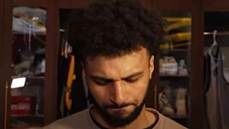 Image: Jamal Murray looked appropriately pained after the Denver Nuggets' 92-87 loss to the Oklahoma City Thunder on May 11.