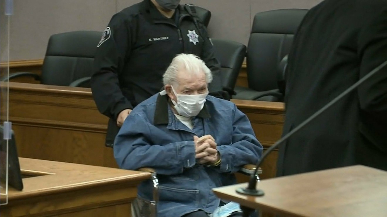 Okey Payne during a February 2021 court appearance.