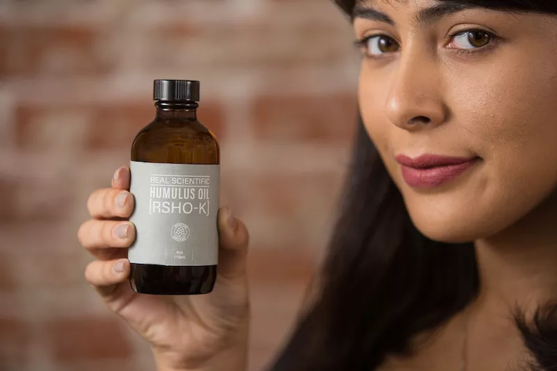 Image: Hop-based CBD, Real Scientific Humulus Oil.