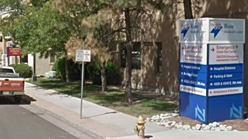 Image: One part of the Rose Medical Center complex.