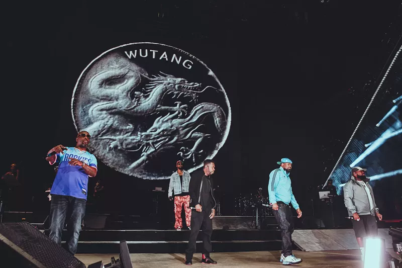 Image: Wu-Tang Clan on stage at Fiddler's Green Amphitheatre in Greenwood Village, Colorado on Friday, July 4, 2025.