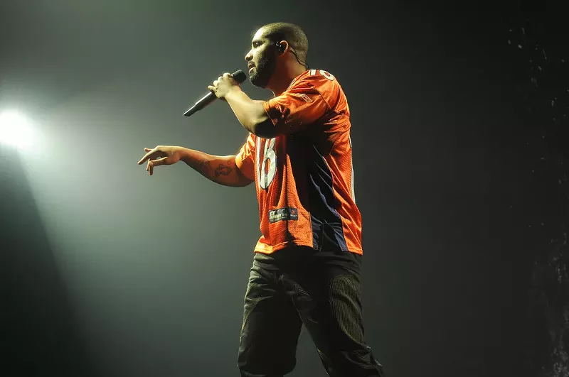 Image: Drake will perform with J. Cole at Ball Arena on January 18 and 19.