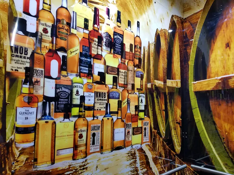Image: For the two elevators, photographer Paul Brokering shot whiskey vaults and whiskey in the glass.