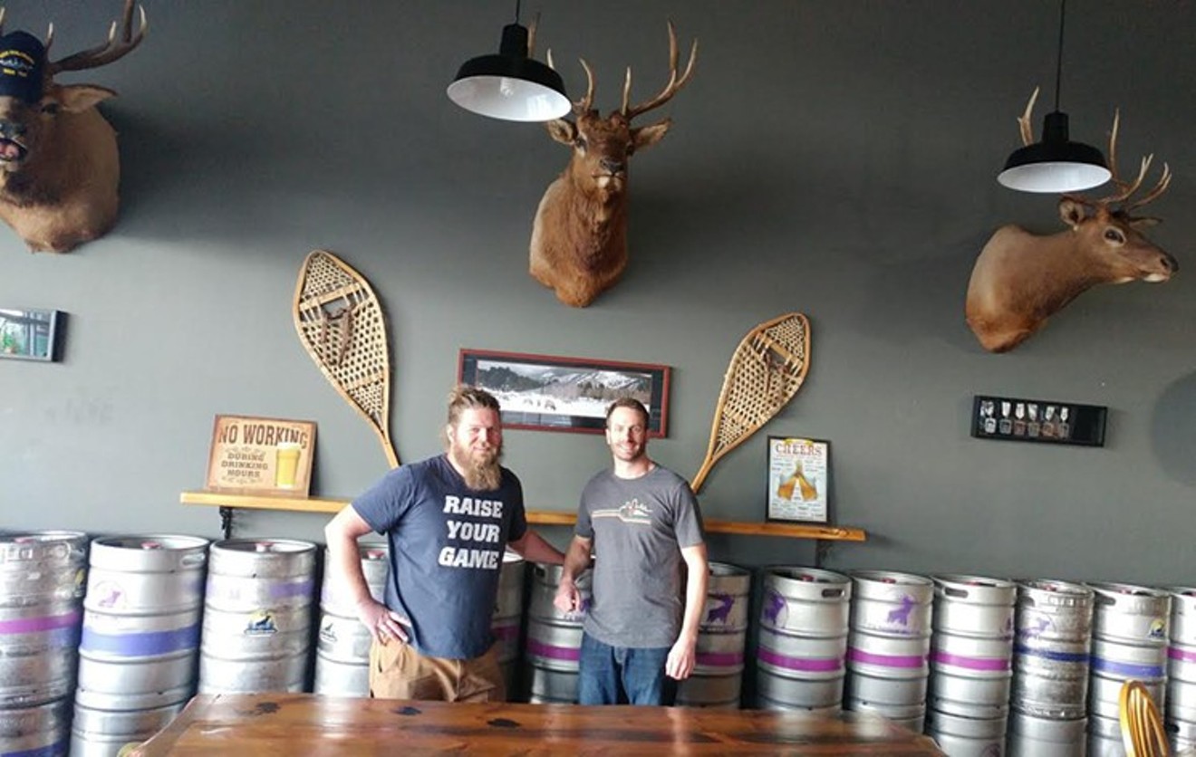 Doug Hyndman (left) and Jake Minturn bought Elk Mountain Brewing in February.