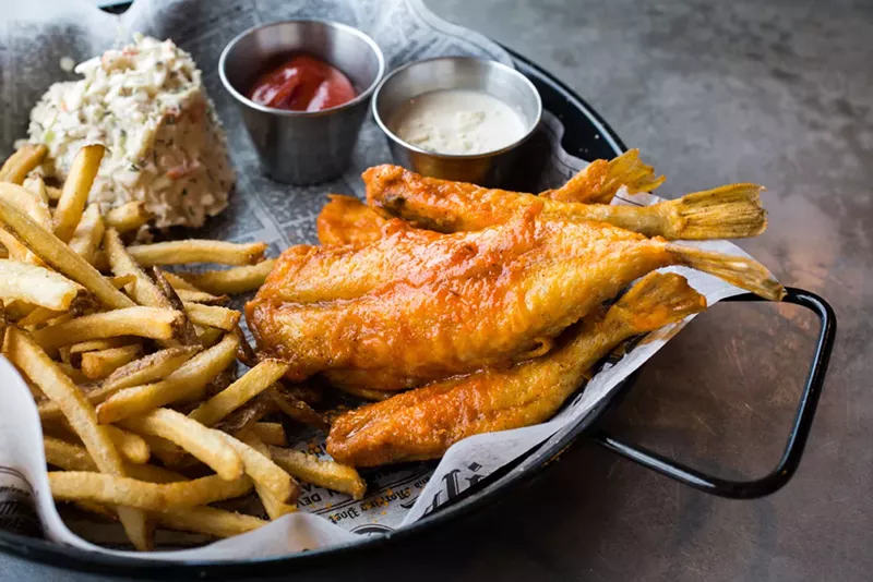 Image: Trust us on this one: Get the buffalo blowfish tails at Fish N Beer.