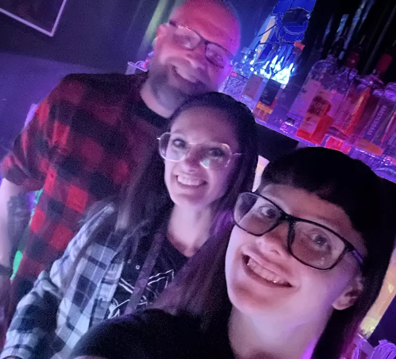 Image: Jillian Johnson standing with two of her employees