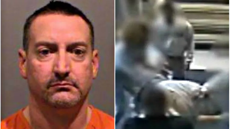 Image: Joseph Forrest's booking photo and an image from video captured during a May 1 riot at Lookout Mountain Youth Services Center.