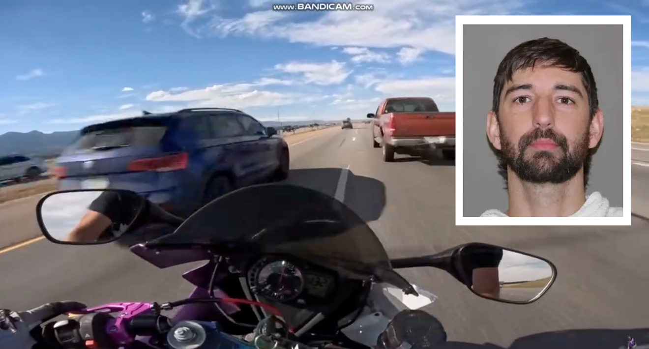 The motorcyclist from Texas pleaded guilty to speed exhibition in a deal with the district attorney's office.